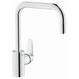 РЎРјРµСЃРёС‚РµР»СЊ РґР»СЏ РєСѓС…РЅРё GROHE Eurodisc Cosmopolitan СЃ РІС‹РґРІРёР¶РЅС‹Рј РёР·Р»РёРІРѕРј, С…СЂРѕРј (31122002)