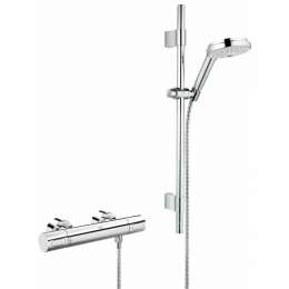 РўРµСЂРјРѕСЃС‚Р°С‚РёС‡РµСЃРєРёР№ СЃРјРµСЃРёС‚РµР»СЊ РґР»СЏ РґСѓС€Р° GROHE Grohtherm 3000 Cosmopolitan СЃ РґСѓС€РµРІС‹Рј РіР°СЂРЅРёС‚СѓСЂРѕРј, С…СЂРѕРј (34275000)